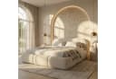 yourhouse24 Polsterbett OHIO SLIM Beige mit Stauraum und Bouclé-Bezug Bild 1