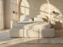 yourhouse24 Polsterbett OHIO SLIM Beige mit Stauraum und Bouclé-Bezug Bild 2