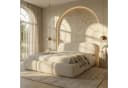 yourhouse24 Polsterbett OHIO SLIM Beige mit Stauraum und Bouclé-Bezug Bild 3