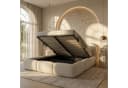 yourhouse24 Polsterbett OHIO SLIM Beige mit Stauraum und Bouclé-Bezug Bild 4