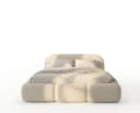 yourhouse24 Polsterbett OHIO SLIM Beige mit Stauraum und Bouclé-Bezug Bild 5