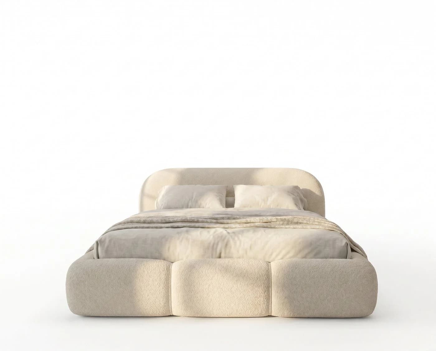 yourhouse24 Polsterbett OHIO SLIM Beige mit Stauraum und Bouclé-Bezug - Bild 5