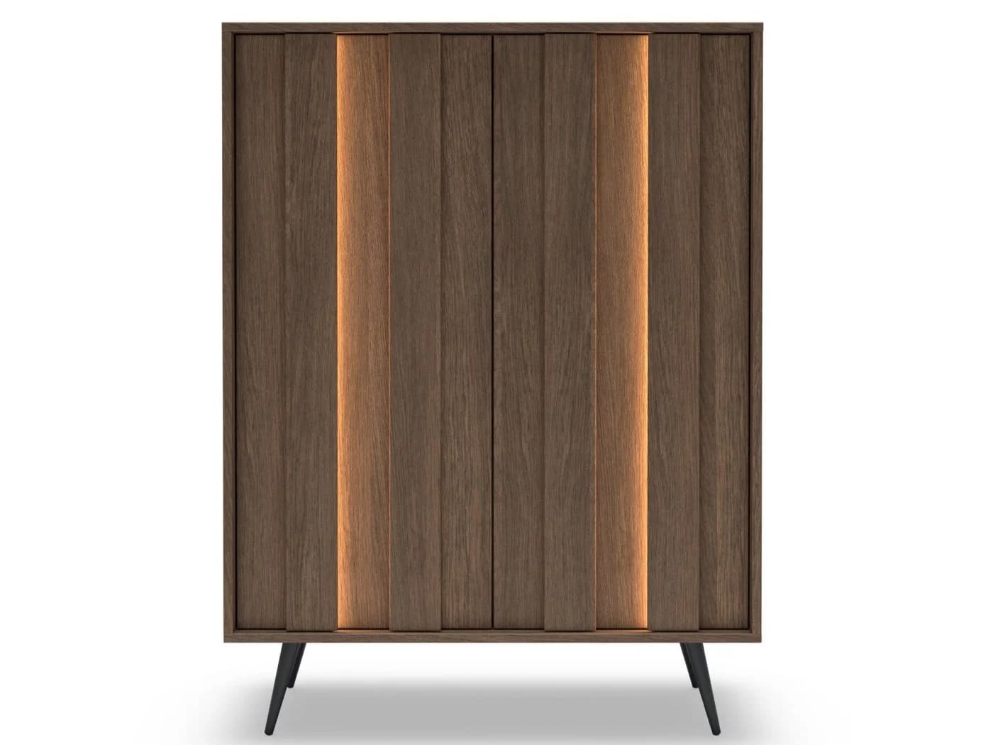 yourhouse24 Highboard AMARO 94cm Eiche Dunin mit Lamellen & LED - Bild 2