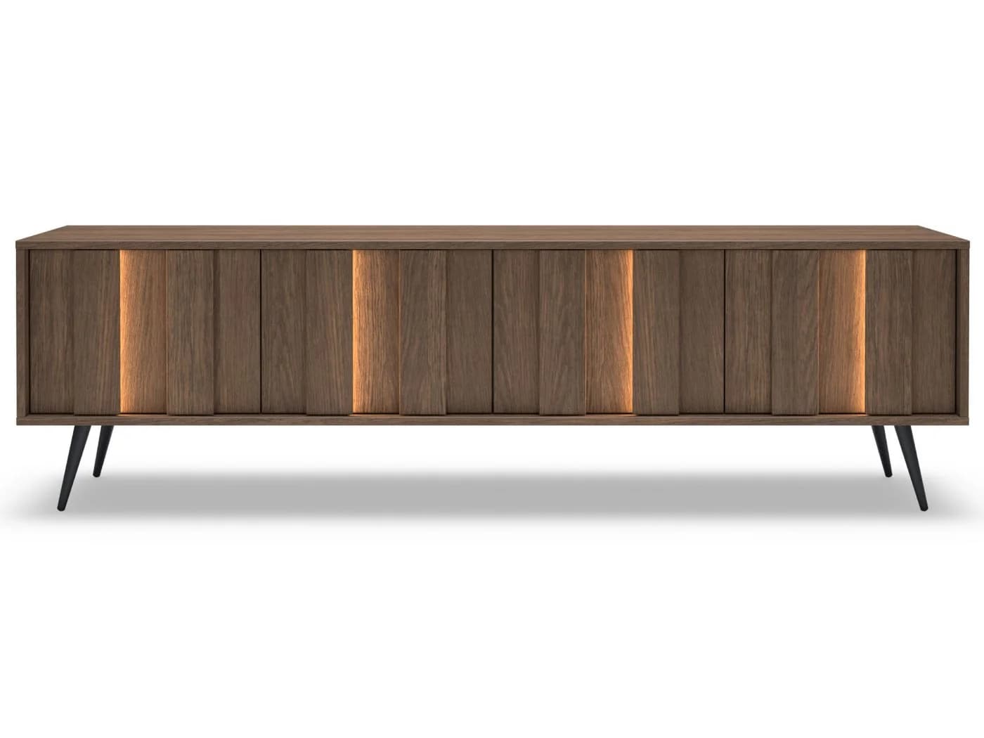 yourhouse24 Lowboard AMARO 183cm Eiche Dunin mit Lamellen & LED - Bild 2