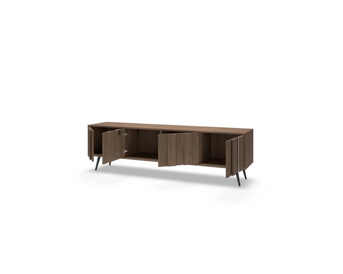 yourhouse24 Lowboard AMARO 183cm Eiche Dunin mit Lamellen & LED - Bild 4