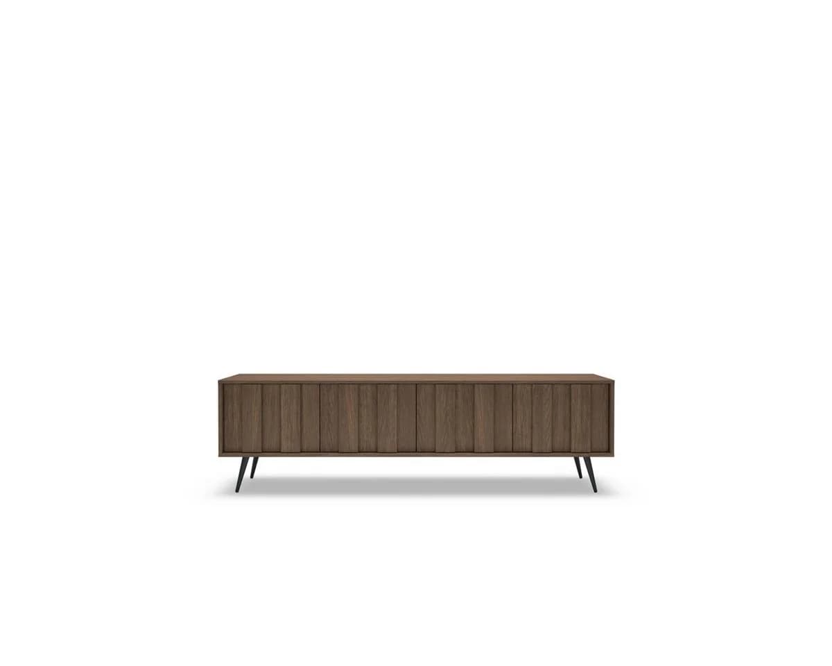 yourhouse24 Lowboard AMARO 183cm Eiche Dunin mit Lamellen & LED - Bild 5