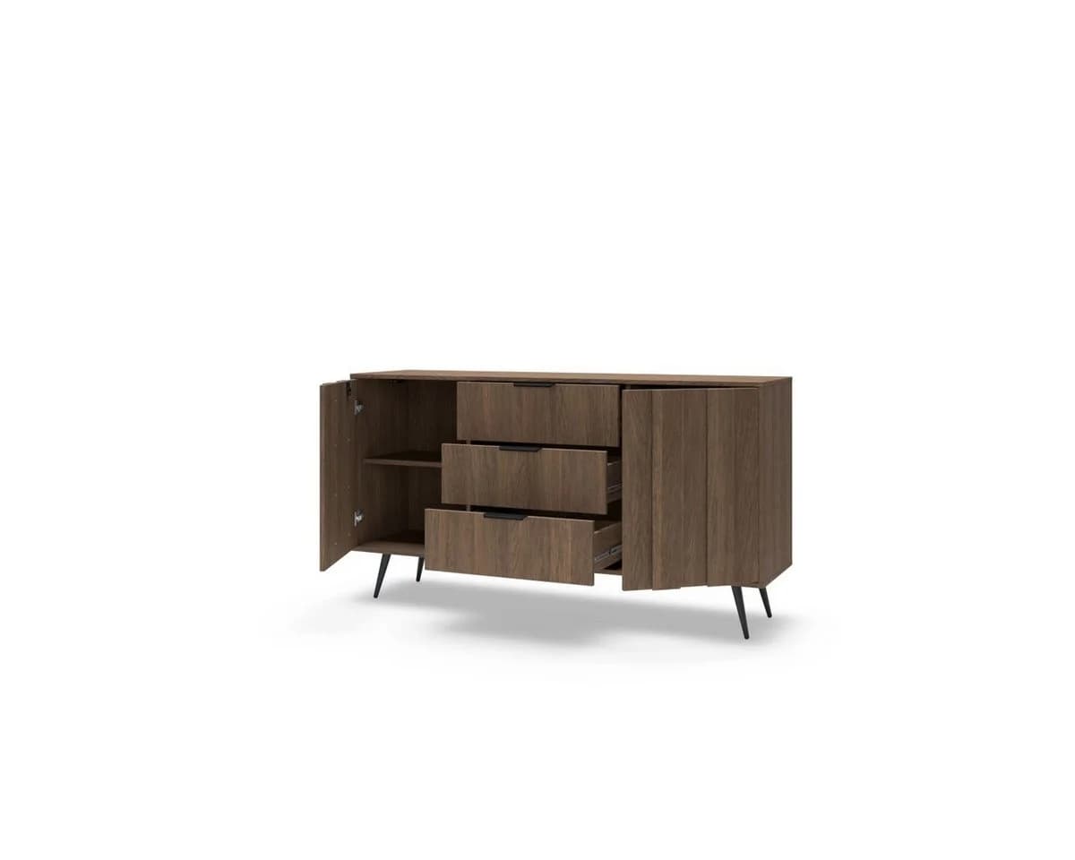 yourhouse24 Sideboard AMARO mit LED & Lamellen Eiche Dunin - Bild 3