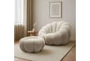 yourhouse24 Drehsessel ORIA Bouclé-Stoff Sessel mit Fußstütze Bild 1