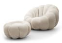 yourhouse24 Drehsessel ORIA Bouclé-Stoff Sessel mit Fußstütze Bild 2
