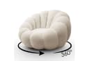 yourhouse24 Drehsessel ORIA Bouclé-Stoff Sessel mit Fußstütze Bild 3