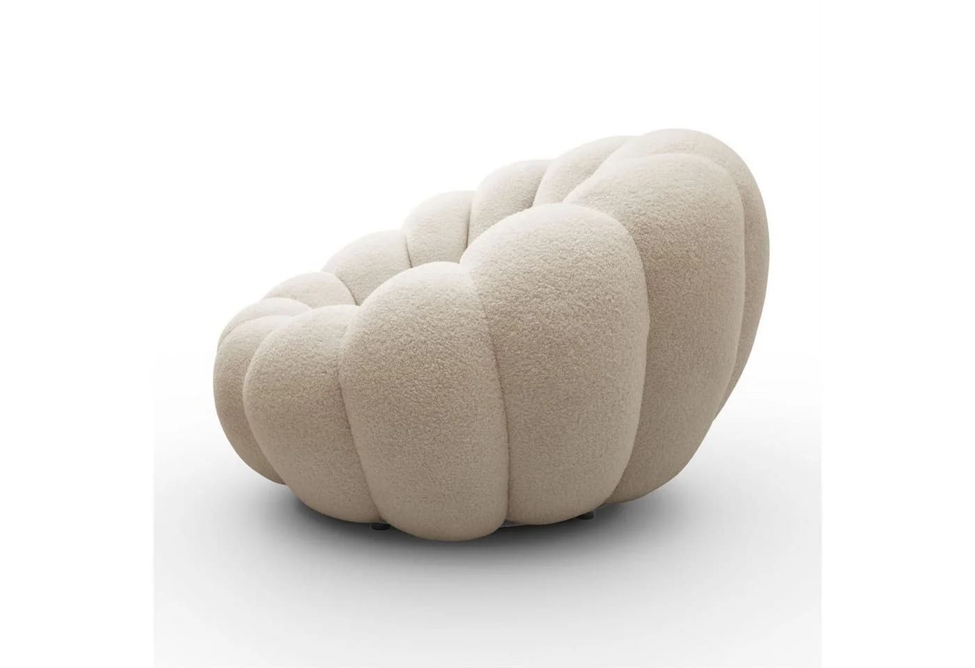 yourhouse24 Drehsessel ORIA Bouclé-Stoff Sessel mit Fußstütze - Bild 5