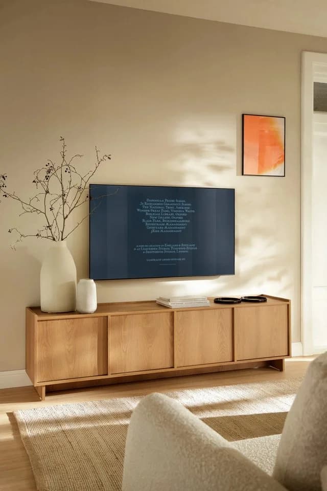 yourhouse24 Lowboard Fernsehtisch YASUMI Eiche Carmel Japandi