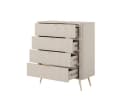 yourhouse24 Highboard Kommode Lante Beige Geriffelte Fronten Bild 3