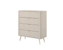 yourhouse24 Highboard Kommode Lante Beige Geriffelte Fronten Bild 4