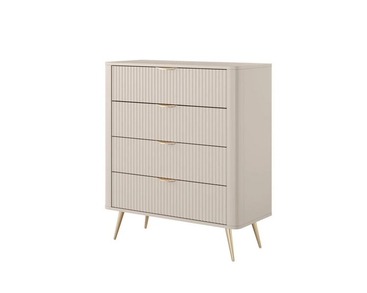yourhouse24 Highboard Kommode Lante Beige Geriffelte Fronten - Bild 4