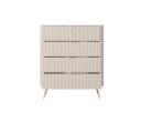 yourhouse24 Highboard Kommode Lante Beige Geriffelte Fronten Bild 5