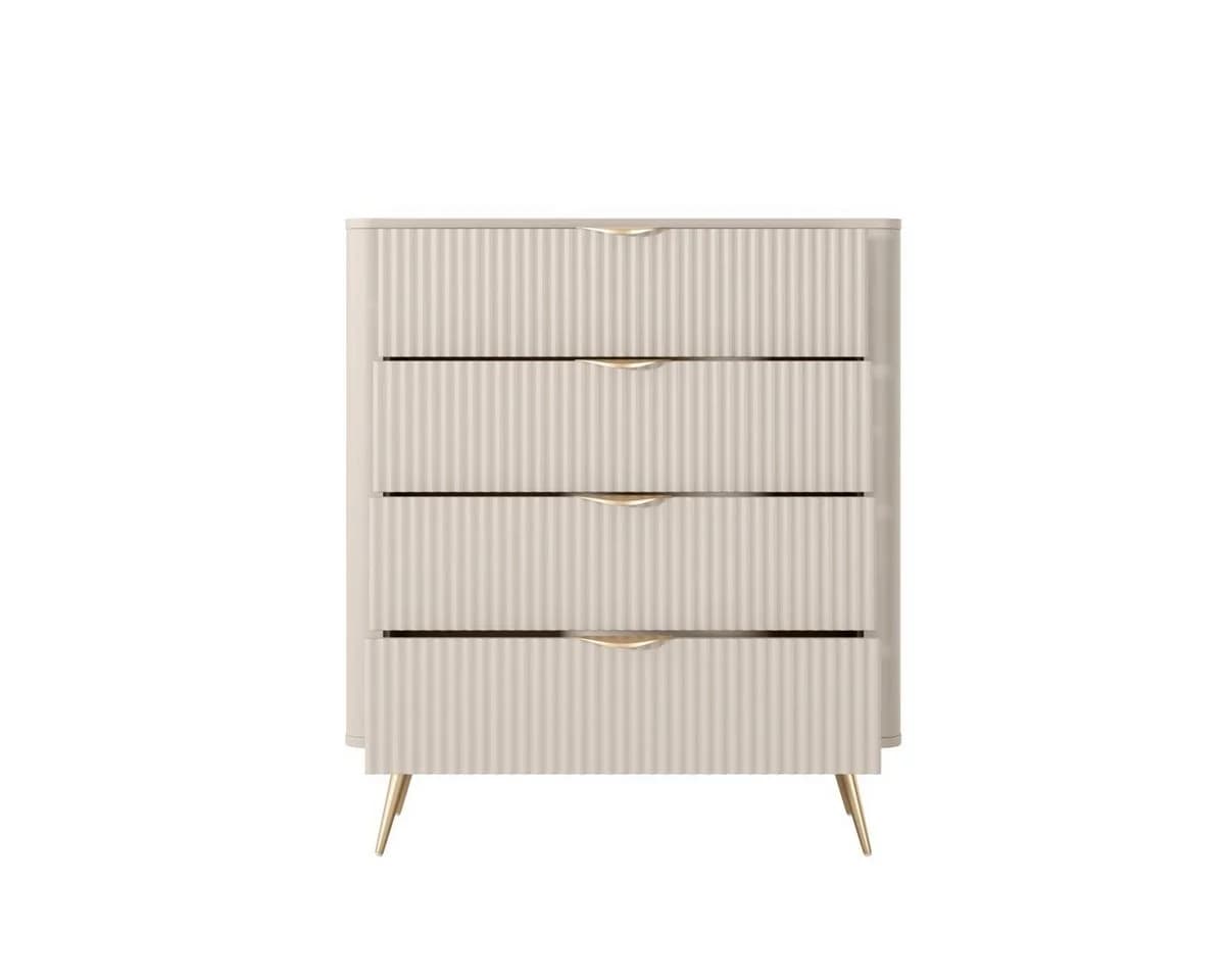 yourhouse24 Highboard Kommode Lante Beige Geriffelte Fronten - Bild 5