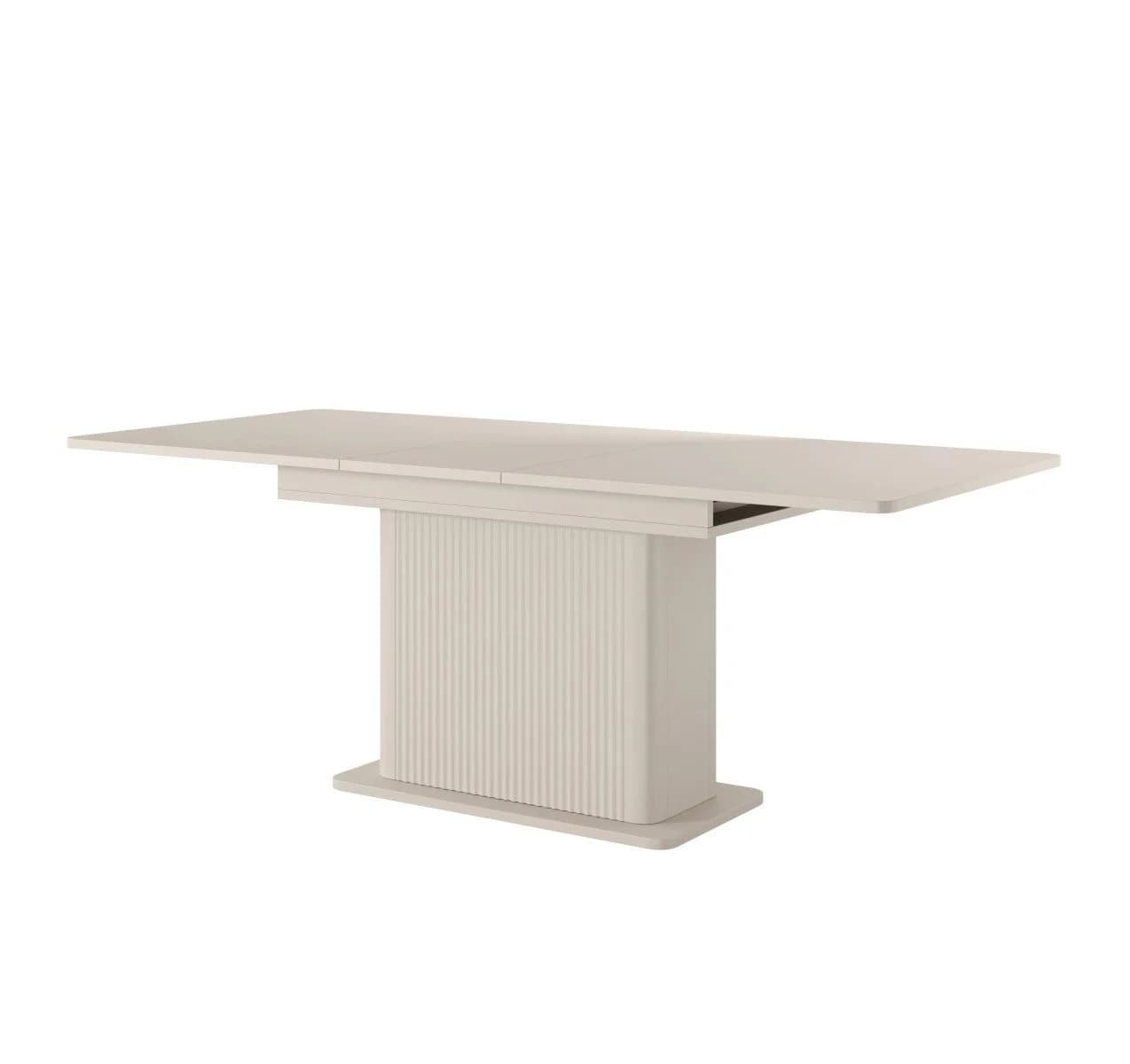 yourhouse24 Esstisch Lante Beige Ausziehbar Geriffelter Säulenfuß - Bild 5