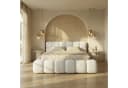 yourhouse24 Polsterbett Boston Slim Bouclé Weiß mit Bettkasten Bild 1