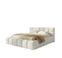 yourhouse24 Polsterbett Boston Slim Bouclé Weiß mit Bettkasten Bild 3