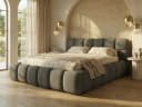 yourhouse24 Polsterbett Boston Slim Bouclé Grau mit Bettkasten Bild 2