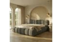 yourhouse24 Polsterbett Boston Slim Bouclé Grau mit Bettkasten Bild 5