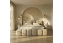 yourhouse24 Polsterbett Boston Slim Bouclé Beige mit Bettkasten Bild 1