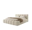yourhouse24 Polsterbett Boston Slim Bouclé Beige mit Bettkasten Bild 3
