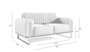 yourhouse24 2-Sitzer Sofa Vamos Beige Samt Metallgestell Bild 3