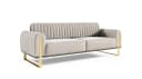 yourhouse24 3-Sitzer Sofa Vamos Samt Metallgestell Bild 1