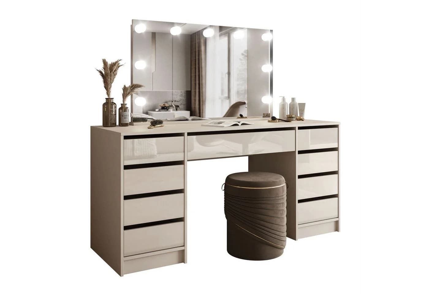 yourhouse24 Schminktisch Hollywood MADI DOUBLE ELITE mit LED-Spiegel - Bild 2