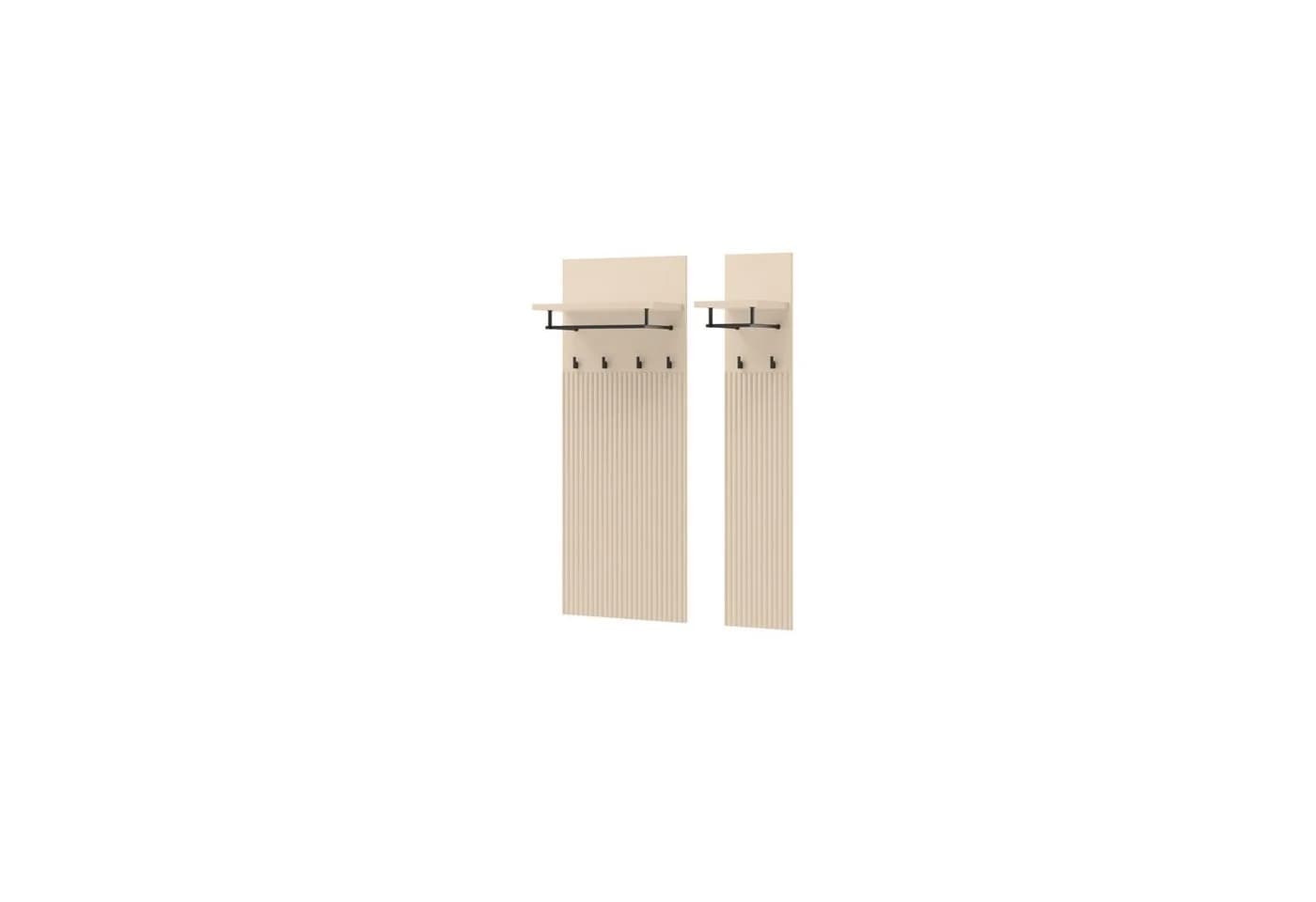 yourhouse24 Wandgarderobe TREND TG-06 mit Ablage Beige Sand/Schwarz