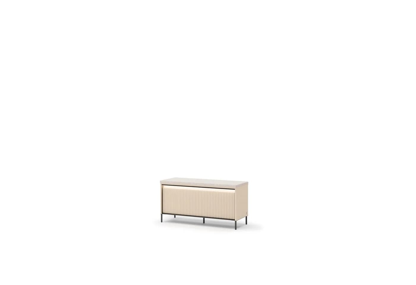 yourhouse24 Garderobenbank TREND TG-05 mit LED Beige Sand