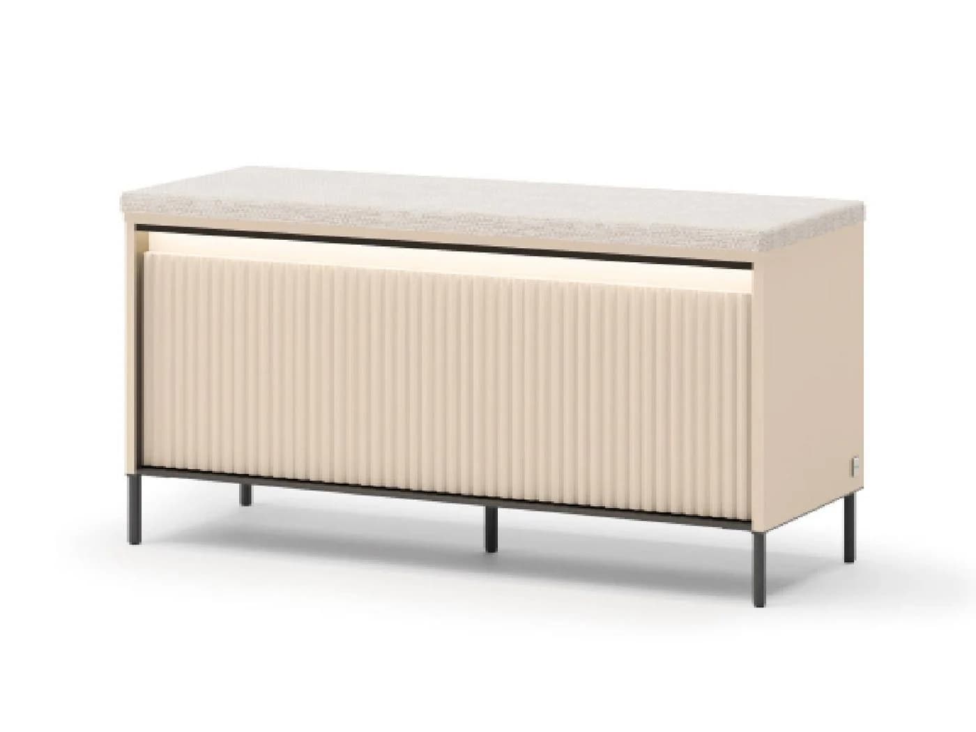 yourhouse24 Garderobenbank TREND TG-05 mit LED Beige Sand - Bild 2