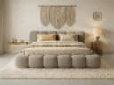 yourhouse24 Polsterbett DALLAS mit Bettkasten & Bouclé-Bezug Beige Bild 2