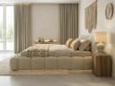 yourhouse24 Polsterbett DALLAS mit Bettkasten & Bouclé-Bezug Beige Bild 4