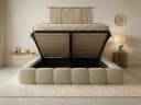 yourhouse24 Polsterbett DALLAS mit Bettkasten & Bouclé-Bezug Beige Bild 5