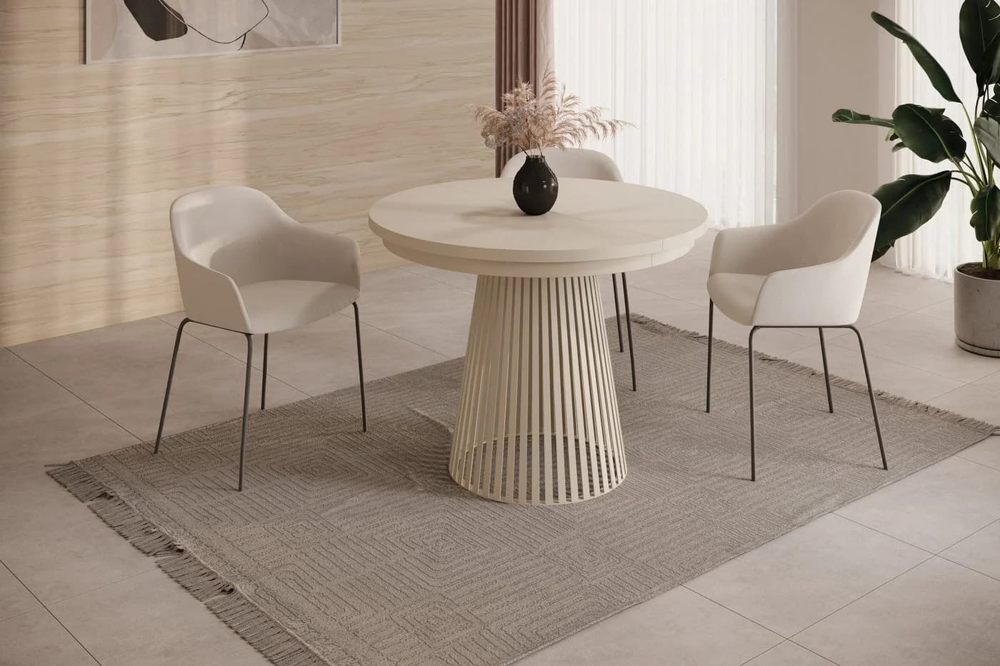yourhouse24 Esstisch Garda Ausziehbar Metallgestell