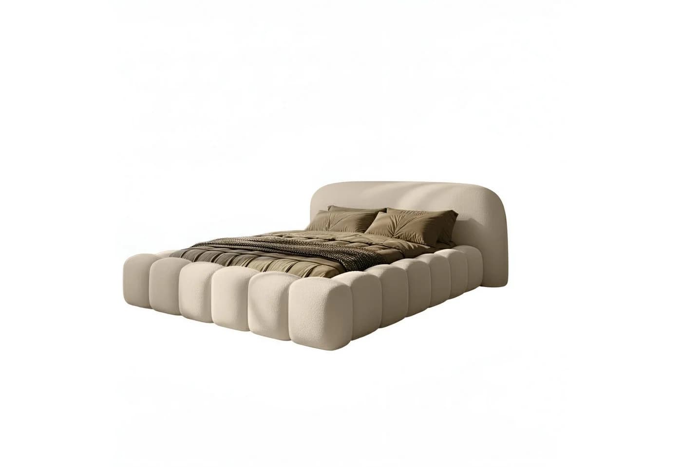 yourhouse24 Polsterbett Orlando Bouclé mit Bettkasten Beige - Bild 3