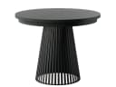 yourhouse24 Esstisch Garda Schwarz Ausziehbar Metallgestell Lamellen-Optik Bild 2