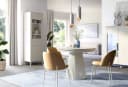 yourhouse24 Esstisch Garda Schwarz Ausziehbar Metallgestell Lamellen-Optik Bild 5