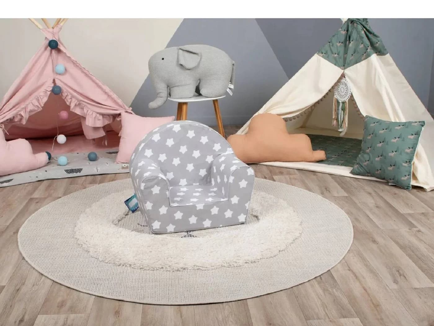 yourhouse24 Kindersessel SNUGKIDS DT8 mit abnehmbarem Baumwollbezug