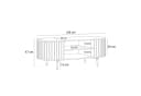 yourhouse24 Couchtisch LINNEA Oval 104cm mit Ablage Lamellen Bild 5