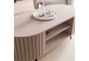 yourhouse24 Couchtisch LINNEA Oval 104cm mit Ablage Lamellen Bild 3