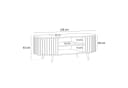 yourhouse24 Couchtisch LINNEA Oval 104cm mit Ablage Lamellen Bild 5