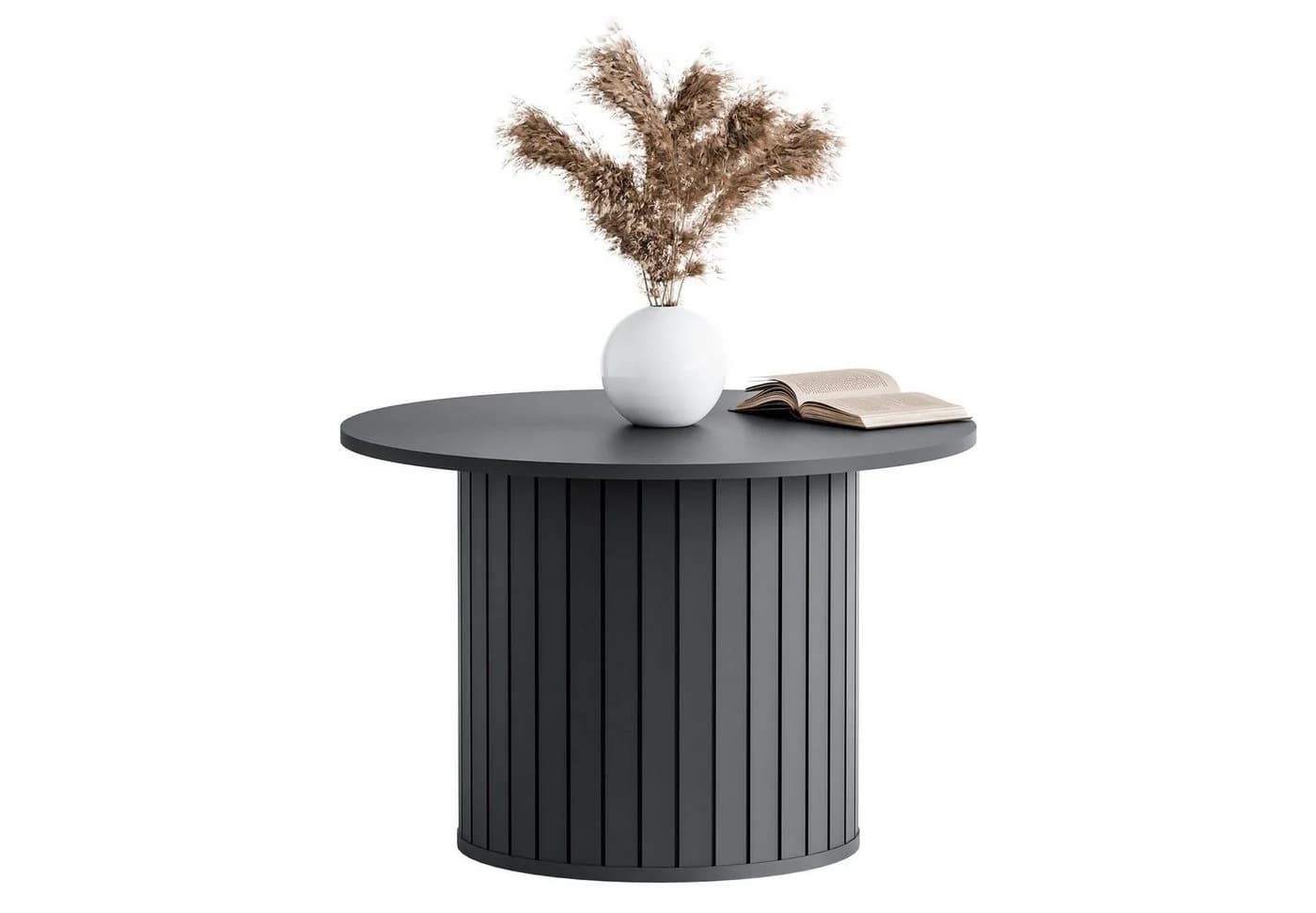 yourhouse24 Couchtisch LINNEA Rund Ø70cm Säule Lamellen - Bild 2
