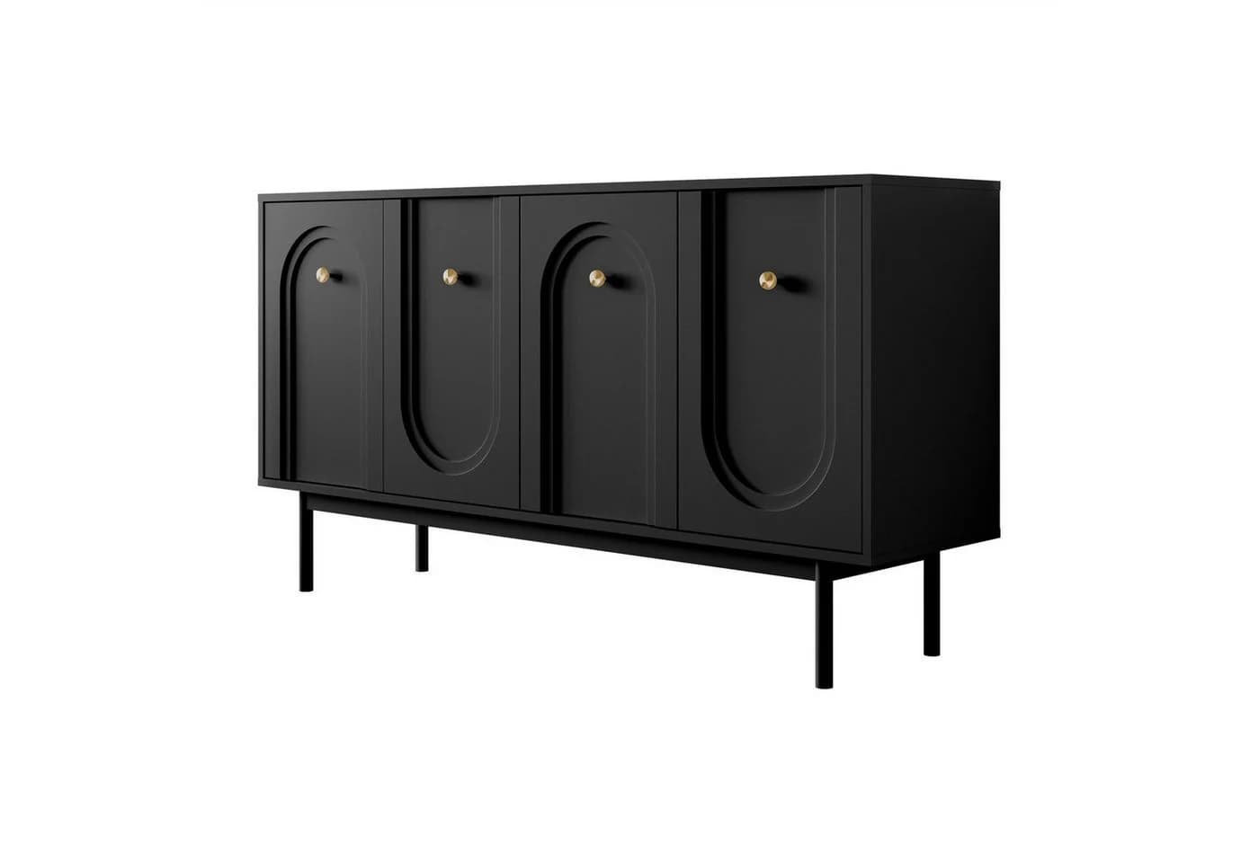 yourhouse24 Kommode LIBERTY Schwarz Soft-Close
