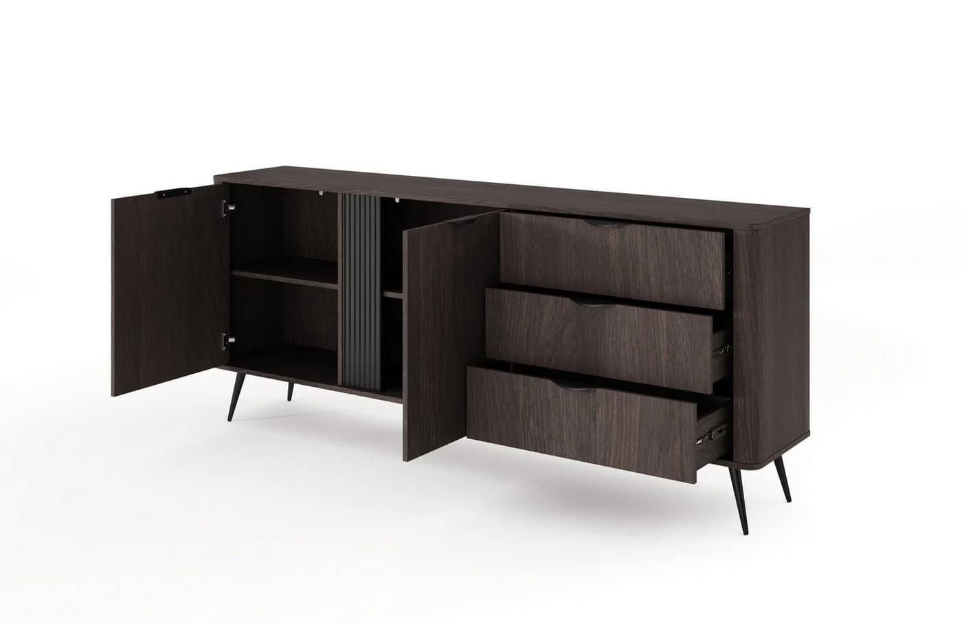 yourhouse24 Kommode Veris D Dunin Eiche/Schwarz - Bild 4