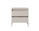 yourhouse24 Nachttisch SENSO mit 2 Schubladen Beige Push-to-Open Bild 1