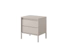 yourhouse24 Nachttisch SENSO mit 2 Schubladen Beige Push-to-Open Bild 3